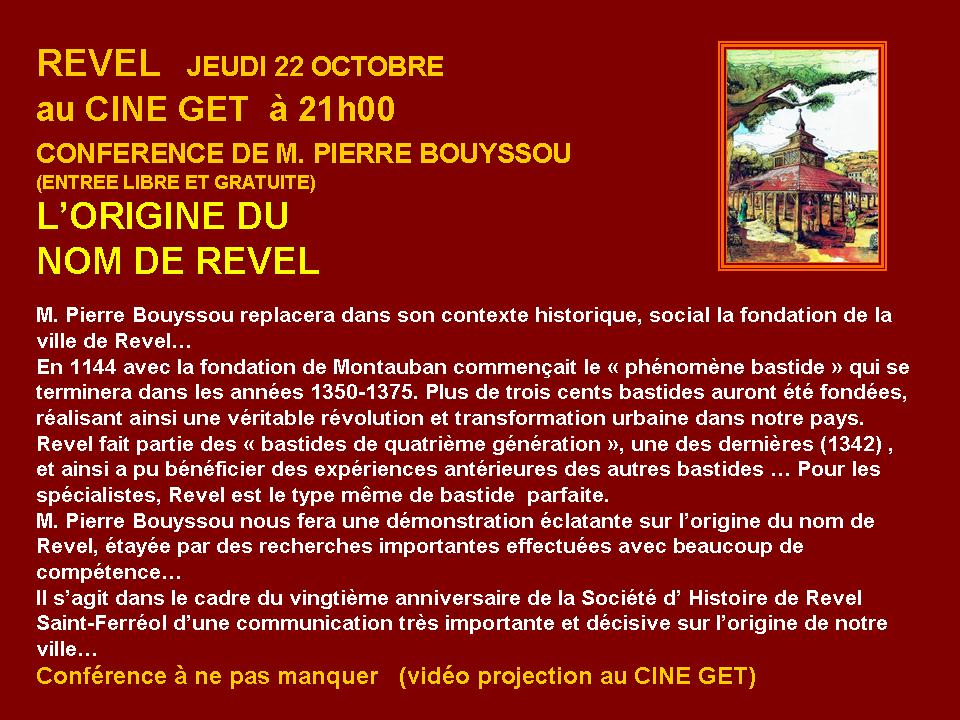 conference origine revel